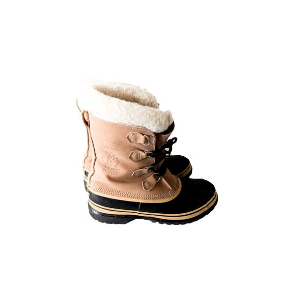 Men’s Sorel Caribou Wool Blend Snow Boots in Tan Size 11 - Picture 1 of 8